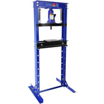 ZUN Hydraulic 12 Ton H-Frame Garage Floor Adjustable Shop Press with Plates, 12T, Blue W1239124306
