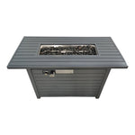 ZUN Living Source International 25'' H x 42'' W Steel Outdoor Fire Pit Table with Lid B120142392