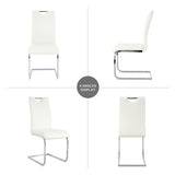 ZUN Modern Dining Chairs with Faux Leather Padded Seat Dining Living Room Chairs Upholstered Chair with W210P143665