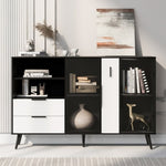 ZUN U_STYLE Featured Two-door Storage Cabinet with Two Drawers and Metal Handles, Suitable for WF317508AAK