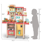 ZUN Kids Kitchen Playset Toys - Pink W2181P145197