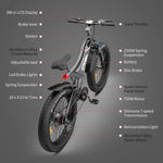 ZUN AOSTIRMOTOR Hot Fat Tire Adults Electric Bicycle 26 In. Electric Mountain Bike, All Terrain e-bike 48287530
