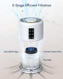 ZUN Air Purifiers for Home Large Room with Night Light up to 1076ft², H13 True HEPA Air Cleaner with 45230259