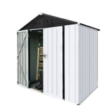 ZUN Outdoor storage sheds 4FTx6FT Apex roof White+Black W135057992