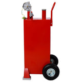 ZUN 30 Gallon Gas Caddy With Wheels, Fuel Transfer Tank Gasoline Diesel Can Reversible Rotary Hand W46568159