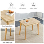 ZUN Wooden foldable table, rubber wood leg MFC tabletop, foldable computer desk, foldable office desk, W1151P145194