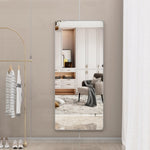 ZUN Oversized Bathroom Mirror with Removable Tray Wall Mount Mirror,Vertical Horizontal Hanging Aluminum W708131922