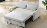 ZUN 57.48" Pull-out Sofa Bed Convertible Couch 2 Seat Loveseat Sofa Modern Sleeper Sofa with Two Throw WF317760AAE