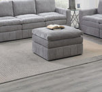 ZUN Contemporary 1pc Ottoman Modular Plush Chair Sectional Sofa Living Room Furniture Granite Morgan B011126791