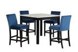 ZUN 5-piece Counter Height Dining Table Set with One Faux Marble Dining Table and Four Upholstered-Seat W50432859
