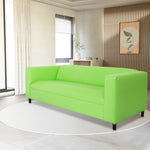 ZUN Green Faux Leather Sofa, Modern 3-Seater Sofas Couches for Living Room, Bedroom, Office, and B124142421
