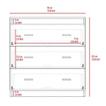 ZUN Calvetta 3-Drawer Dresser White B06280131