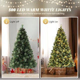 ZUN 6ft Automatic Tree Structure PE PVC Material 500 Lights Warm Color 9 Modes With Remote Control 900 13778310