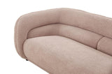 ZUN 90.6'' Mid Century Modern Curved Sofa Counch Living Room Sofa, PINK W87666861