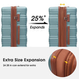 ZUN Merax with TSA Lock Spinner Wheels Hardside Expandable Travel Suitcase Carry on PP303957AAF
