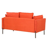 ZUN 56" Modern Style Sofa Linen Fabric Loveseat Small Love Seats Couch for Small Spaces,Living WF292373AAG