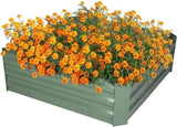 ZUN Raised Garden Bed Steel Planter Box Galvanized Anti-Rust Coating Planting Vegetables Herbs and W2181P154361
