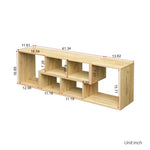 ZUN Double L-Shaped Oak TV Stand,Display Shelf ,Bookcase for Home Furniture,OAK W33133145