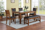 ZUN Dining Room Furniture Walnut Rubber wood MDF Rectangular Table 1pc Dining Table Only. B011119008
