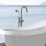 ZUN Freestanding Bathtub Faucet with Hand Shower W1533125097