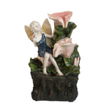 ZUN 8.9x4.7x13.4" Decorative 3 Tier Tabletop Water Fountain with Fairy and LED Light, Angel Girl with W2078138940