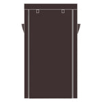 ZUN 10 Tiers Shoe Rack with Dustproof Cover Closet Shoe Storage Cabinet Organizer Dark Brown 21202749