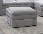 ZUN Contemporary 1pc Ottoman Modular Plush Chair Sectional Sofa Living Room Furniture Granite Morgan B011126791