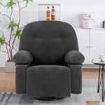 ZUN Modern Chenille Recliner Chairs Swivel Massage Rocker Recliner with Heat W1692P154176