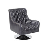 ZUN Lance Full Genuine Leather Swivel Chair W98271024