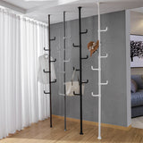 ZUN Adjustable Laundry Pole Clothes Drying Rack Coat Hanger DIY Floor to Ceiling Tension Rod Storage 94115335