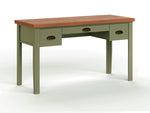 ZUN Bridgevine Home Vineyard 53 inch Writing Desk, No Assembly Required, Sage Green and Fruitwood Finish B108P160216