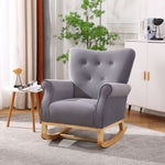 ZUN Modern Rocking Chair, Upholstered Accent Chair for Nursery, Playroom, Bedroom and Living Room, Small W136158987