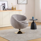 ZUN 360 Degree Swivel Cuddle Barrel Accents, Round Armchairs with Wide Upholstered, Fluffy Fabric W1539P147076