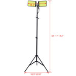 ZUN LED Work with Stand, 11200 Lumen Dual-Head Tripods Construction, Outdoor Construction W46566952