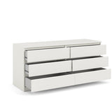 ZUN 6 Drawer Double Dresser, White 00069301