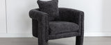 ZUN Modern Style Accent Chair Armchair for Living Room, Bedroom, Guest Room,Office,Rock Black WF315696AAK