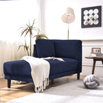 ZUN [New+Video]65" Mid-Century Modern Fabric Corner Lounge Chair, Upholstered Indoor Chaise Lounge for WF294894AAC