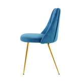 ZUN Modern simple light luxury high sense dining chair home bedroom stool back dressing chair student W210125552