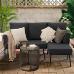 ZUN Rattan Grey Furniture Sectional Queen Sleeper Sofas L Shape Sectional Sofa Set Couch For Living Room W1828P146887