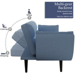 ZUN 57 "blue sofa Soft two armrests throw pillow pillow comfortable fit apartment bedroom small space W1658135096