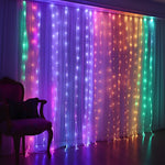 ZUN Halloween Lights, Dynamic DIY Christmas Lights, 400 LED Curtain String Light measures 6 5/6 ft x 6 39020406