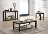 ZUN Coffee Table With Open Shelf In Dark Brown And Grey SR016384