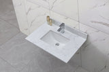 ZUN Montary 37"x 22" bathroom stone vanity top carrara jade engineered marble color with undermount W50934995