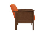 ZUN Durable Accent Chair 1pc Luxurious Orange Upholstery Plush Cushion Comfort Modern Living Room B011126018
