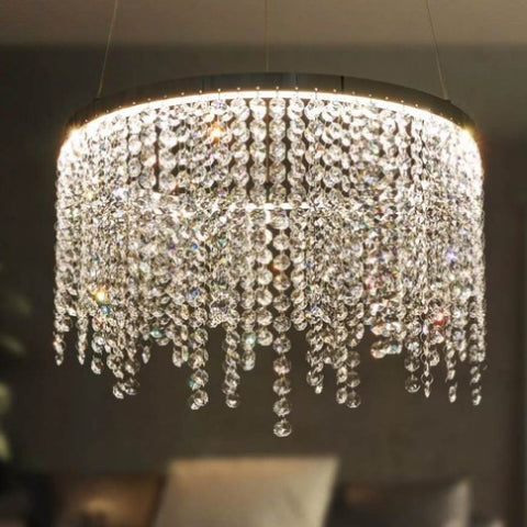 ZUN Fancy hanging ceiling lamps luxury modern pendant light crystal chandelier W2312141688