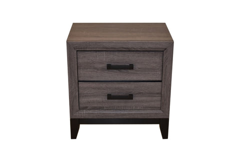 ZUN Sierra Contemporary Style 2-Drawer Nightstand Made with Wood in Gray 808857696809