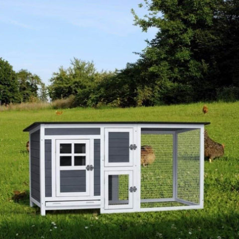 ZUN Outdoor Indoor Poultry Cage Small Animal House outdoor chicken hutch coop with running cage W21949176