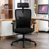 ZUN High-Back Computer Chair with Adjustable Height, Headrest,Breathable Mesh Desk Chair for Home Study W1411119563