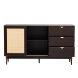 ZUN U_Style Featured Two-door Storage Cabinet with Three Drawers and Metal Handles , Suitable for WF308422AAD