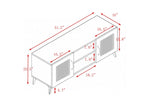 ZUN Oak TV Rattan Storage Cabinet Net - Perfect for Family Entertainment Room 51.2inch W158183853